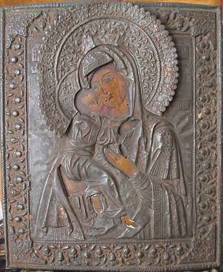 Владимирская икона Божией Матери до реставрации